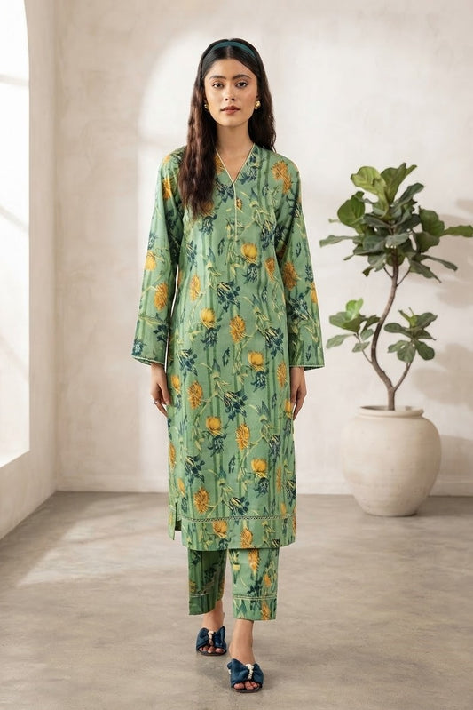 Raiha Unstitched Printed Allover Lawn ST 2pc