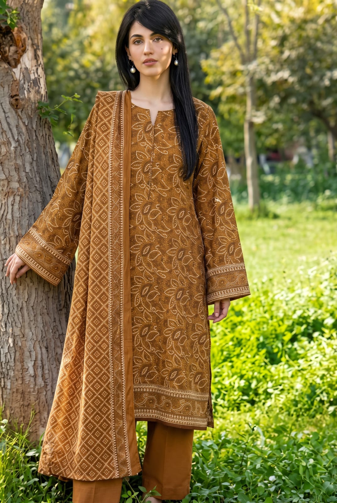 ALARA UNSTITCHED PRINTED SOFT KHADDAR 3PC