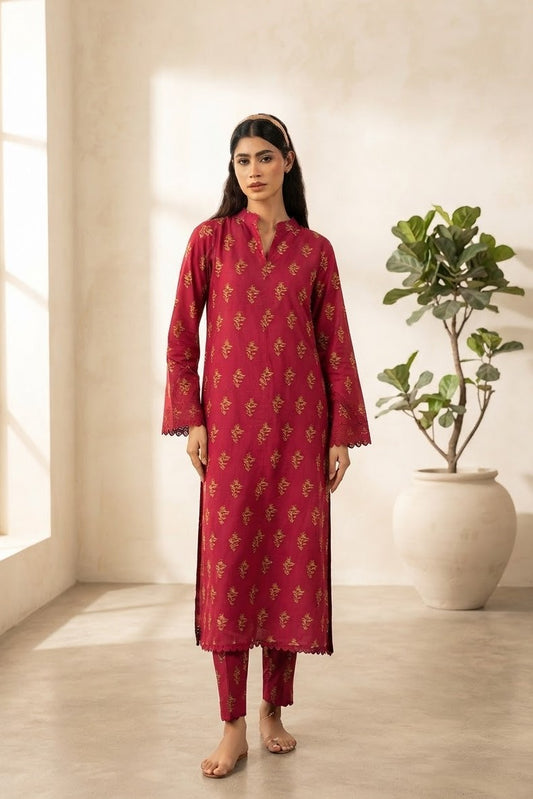 Raiha Unstitched Printed Allover Lawn ST 2pc