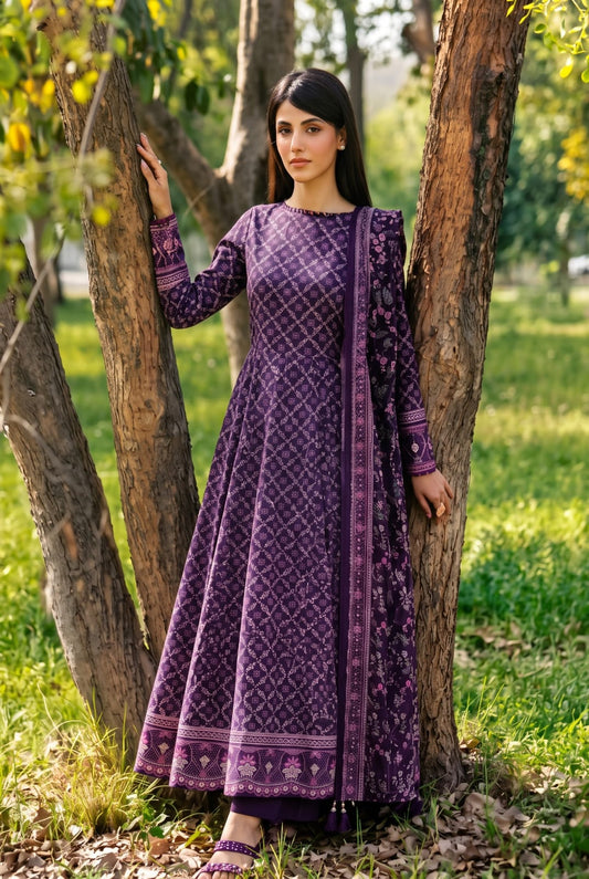 ALARA UNSTITCHED PRINTED SOFT KHADDAR 3PC