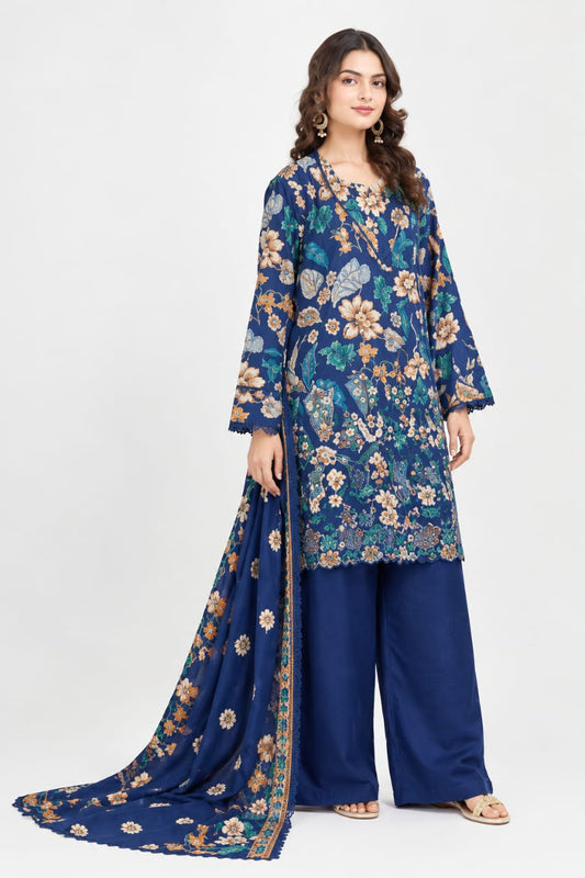 Bareeze Unstitched Embroidered Khaddar 3Pc