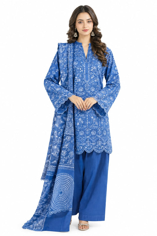 Bareeze Unstitched Embroidered Khaddar 3Pc