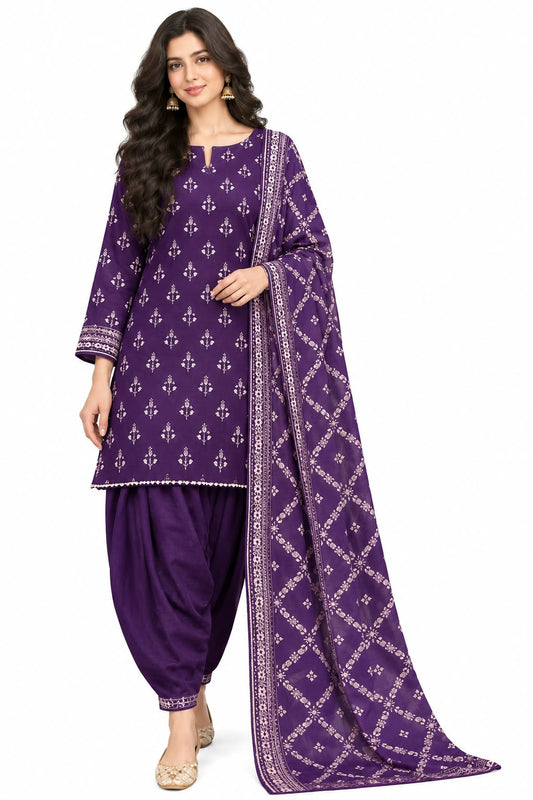 Zainab Chottani unstitched printed khaddar 3pc