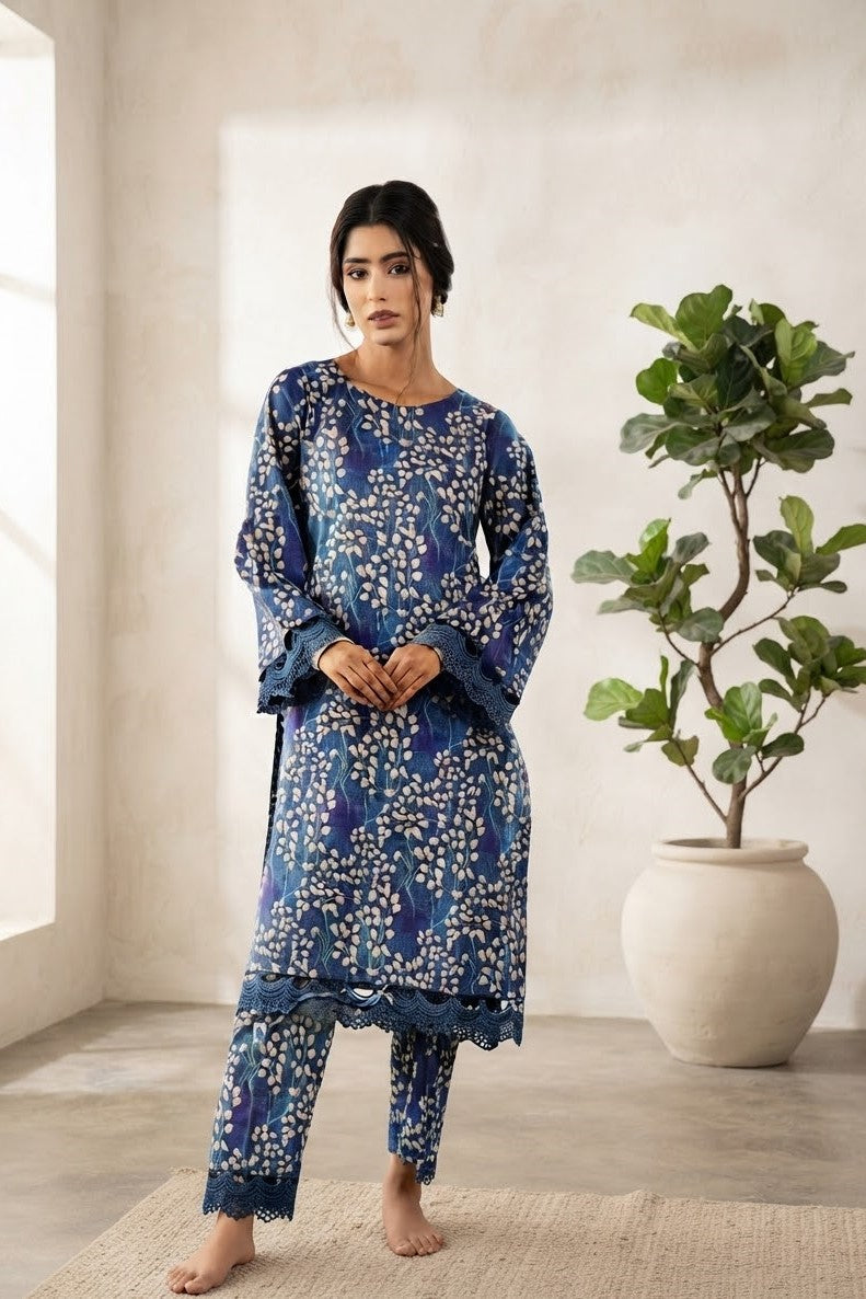 Raiha Unstitched Printed Allover Lawn ST 2pc