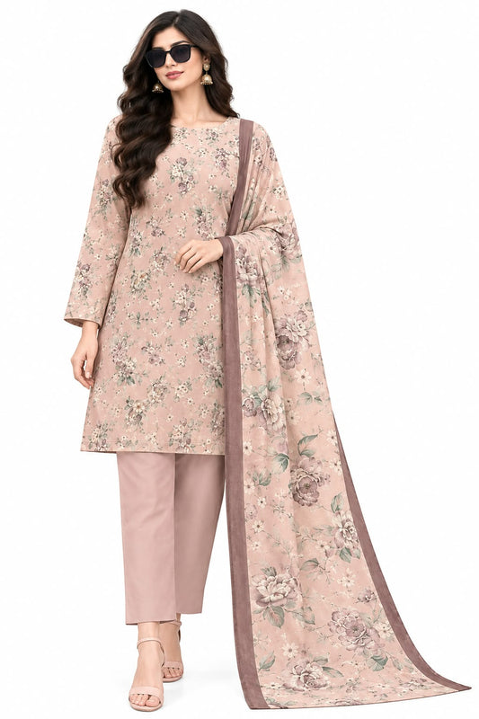 Zainab Chottani unstitched printed khaddar 3pc