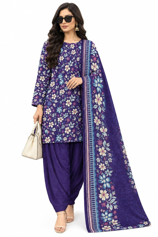 Zainab Chottani unstitched printed khaddar 3pc
