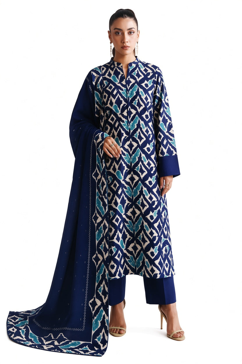 MANEEHA UNSTITCHED LUXURY KHADDAR 3PC