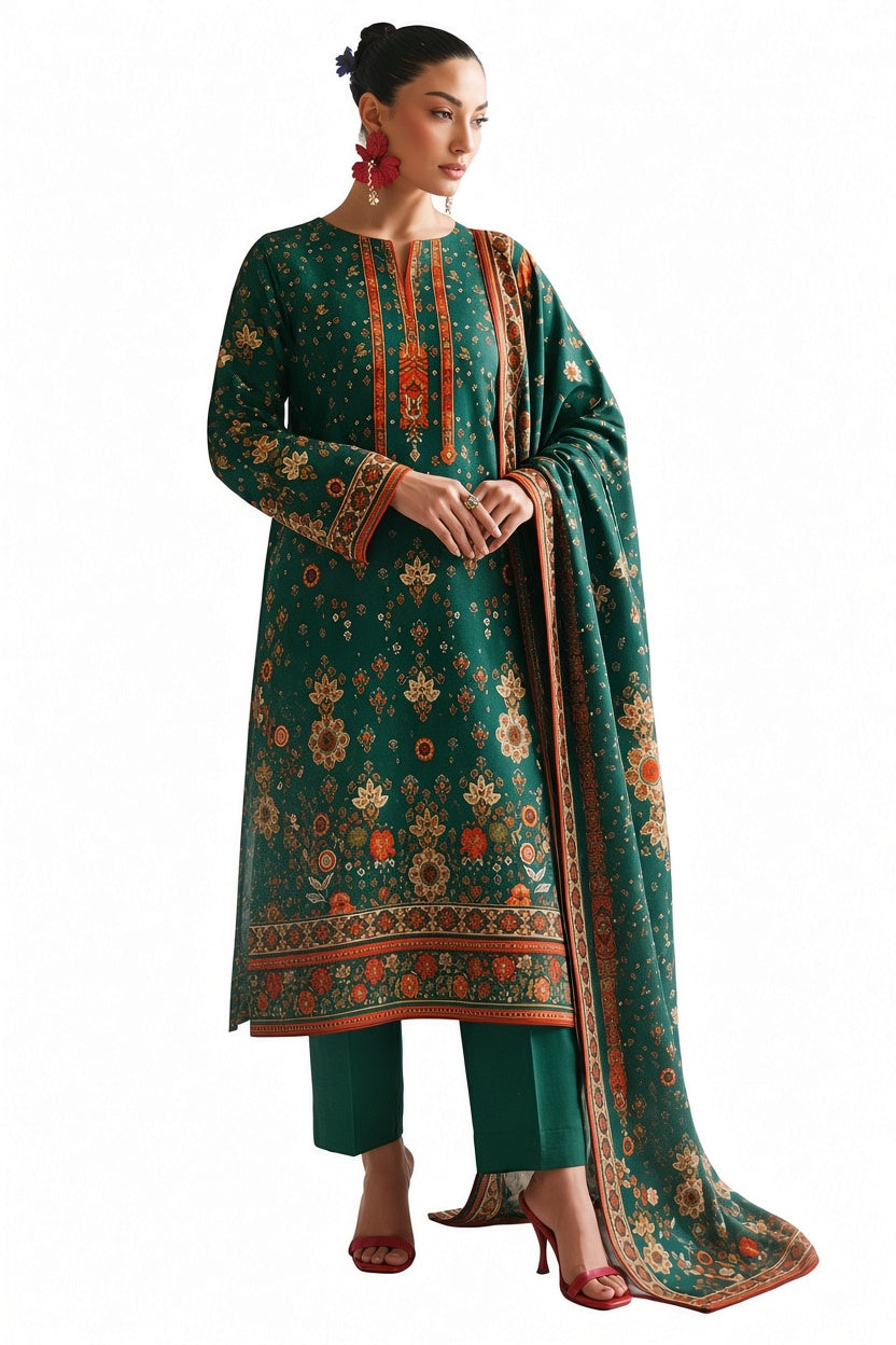 MANEEHA UNSTITCHED LUXURY KHADDAR 3PC