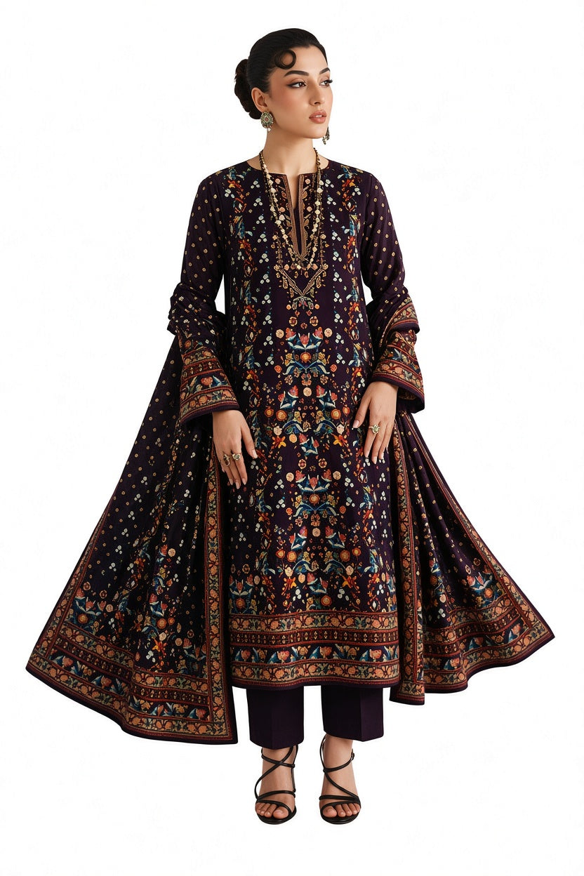 MANEEHA UNSTITCHED LUXURY KHADDAR 3PC