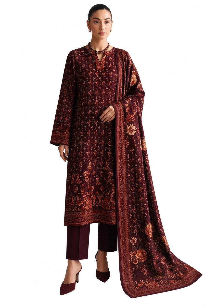 MANEEHA UNSTITCHED LUXURY KHADDAR 3PC