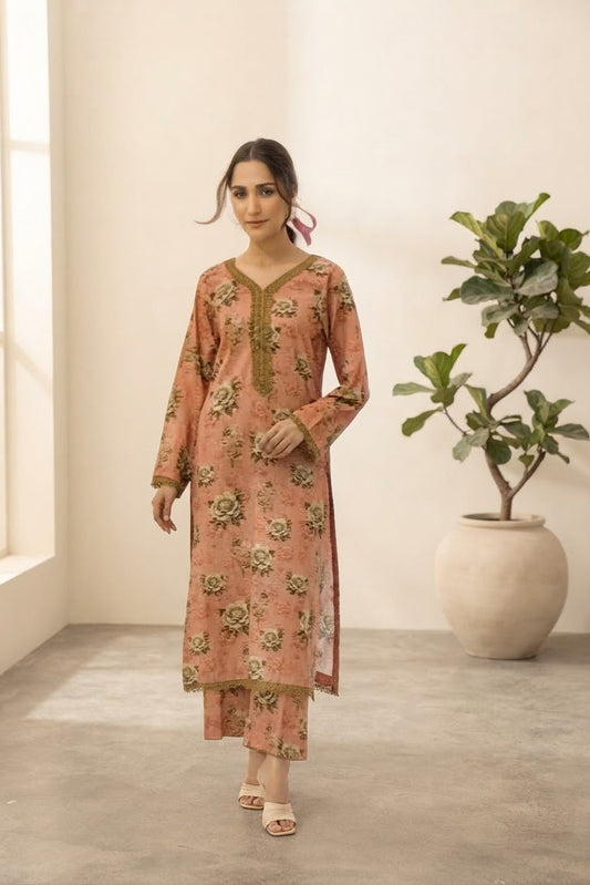 Raiha Unstitched Printed Allover Lawn ST 2pc