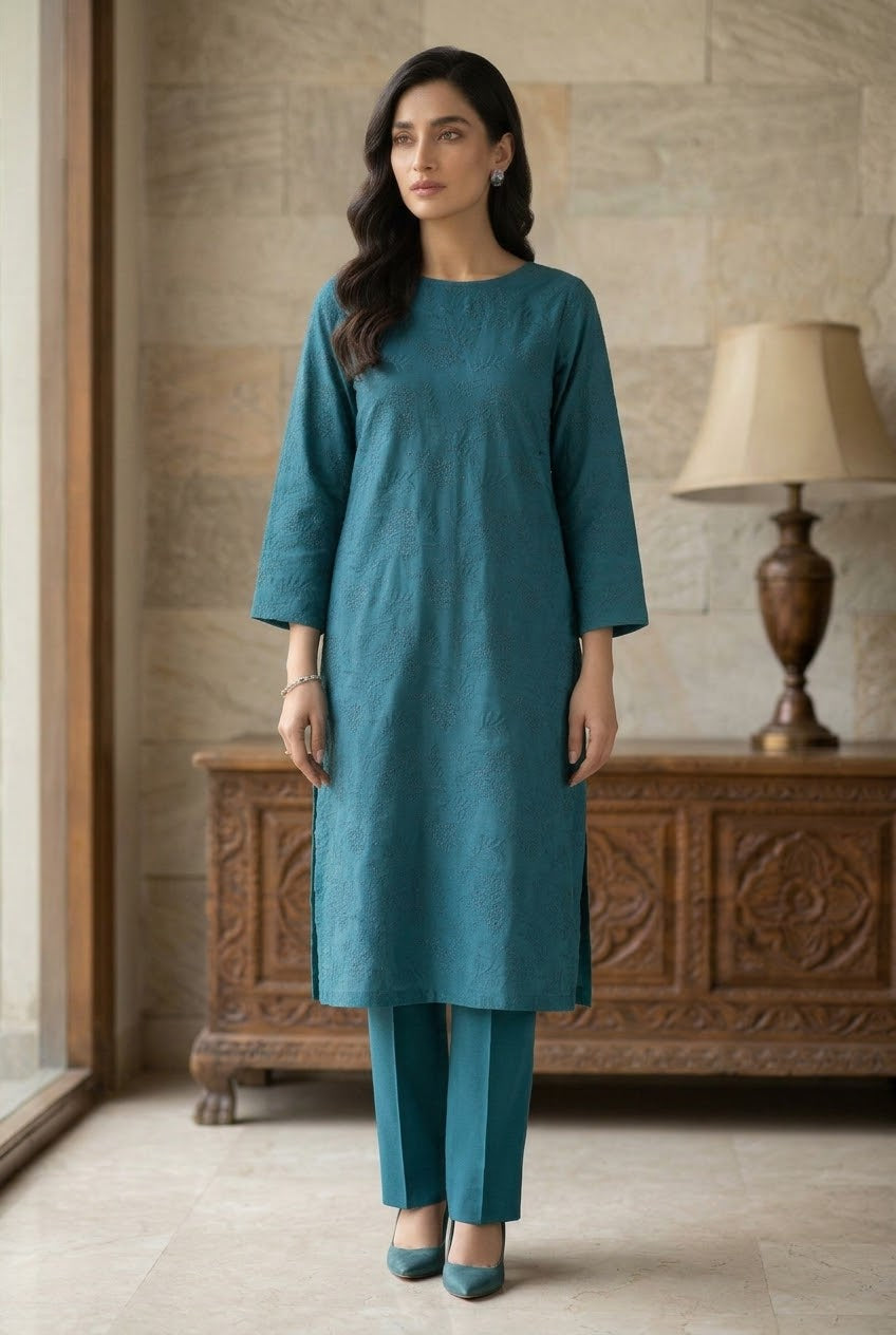 Bareeze Unstitched Embroidered Karandi 2Pc