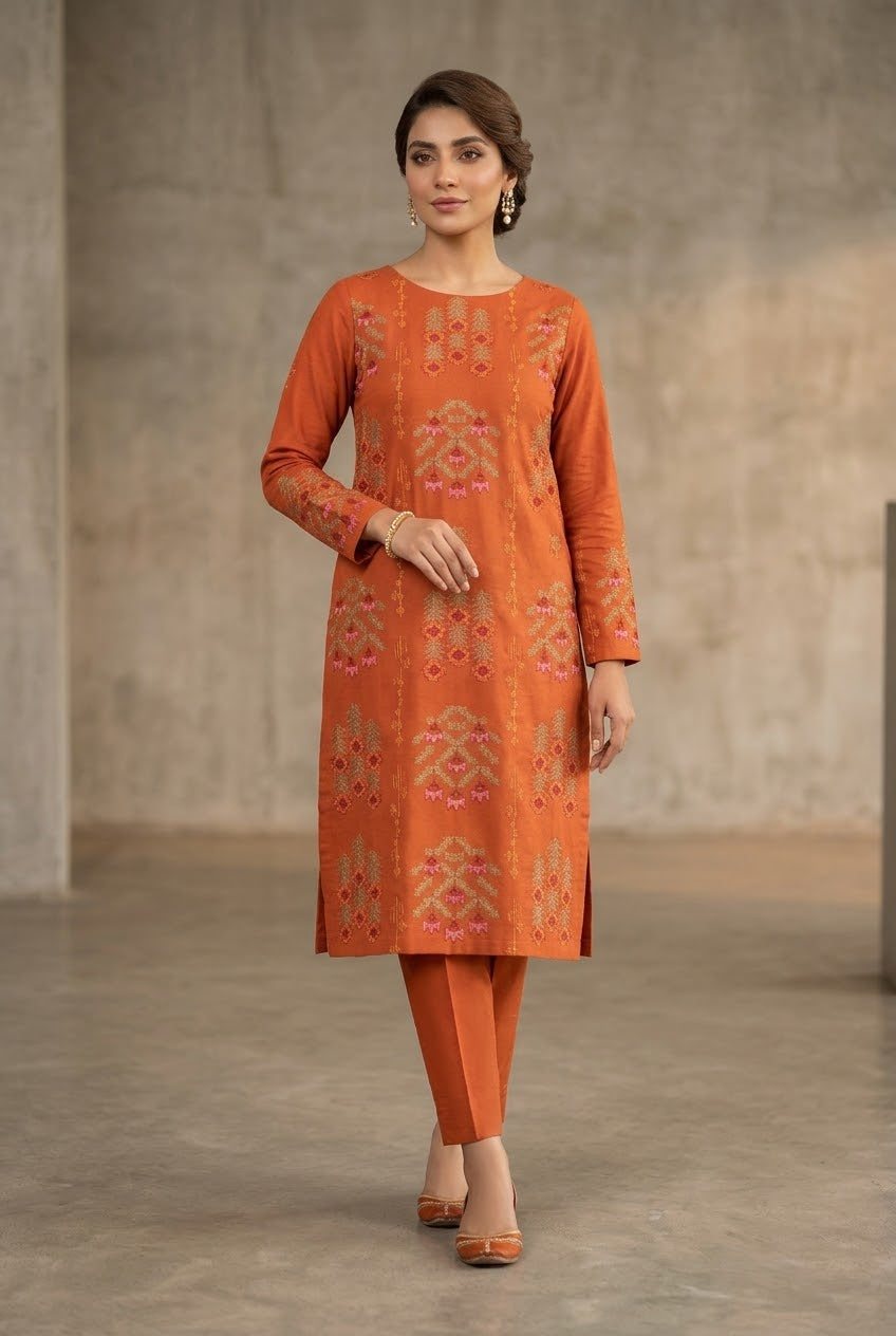 Bareeze Unstitched Embroidered Karandi 2Pc