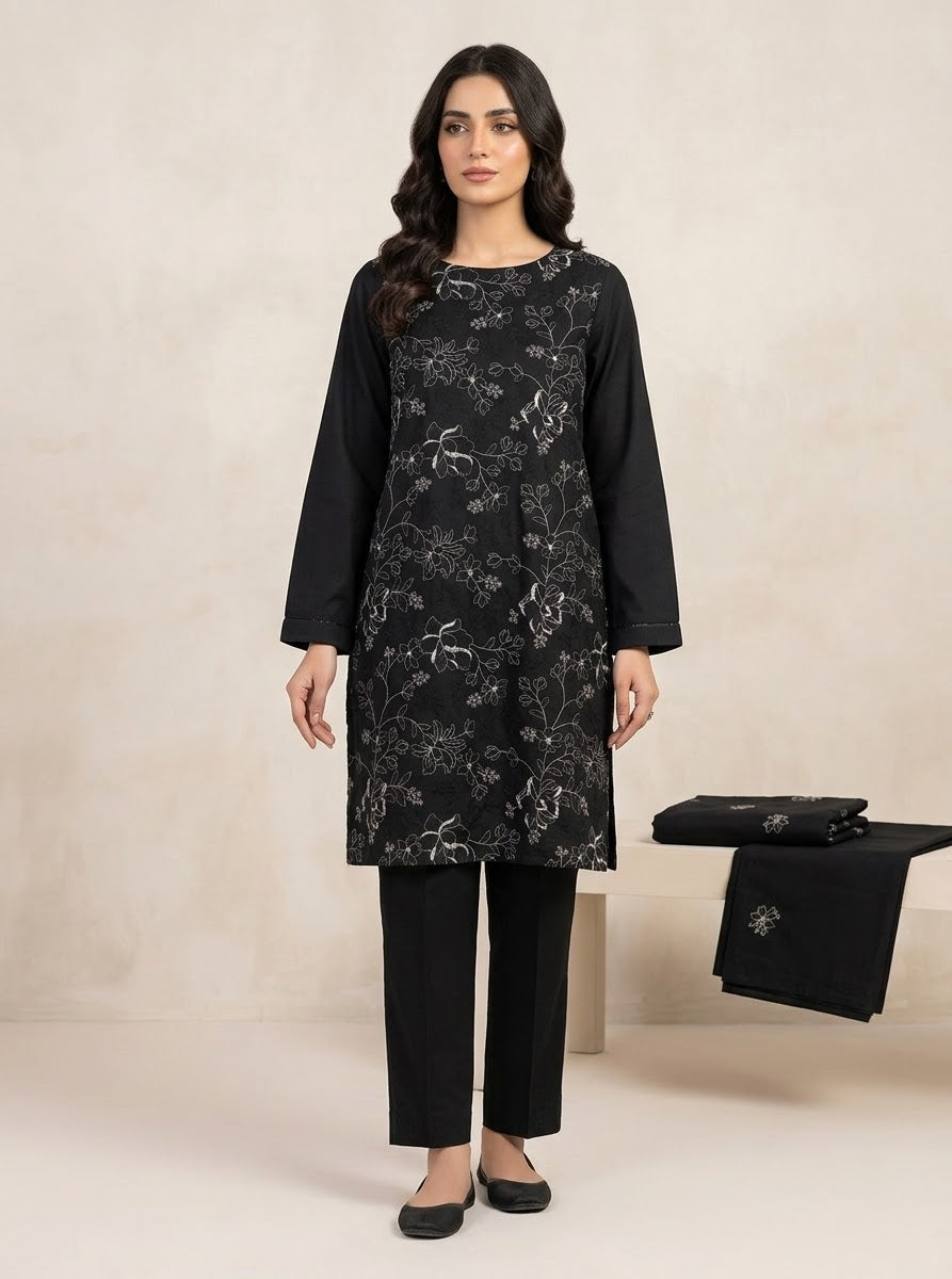 Bareeze Unstitched Embroidered Karandi 2Pc