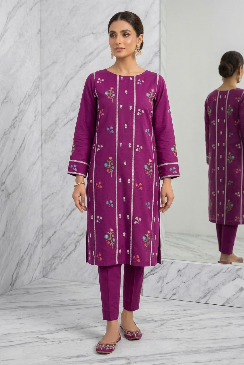 Bareeze Unstitched Embroidered Karandi 2Pc
