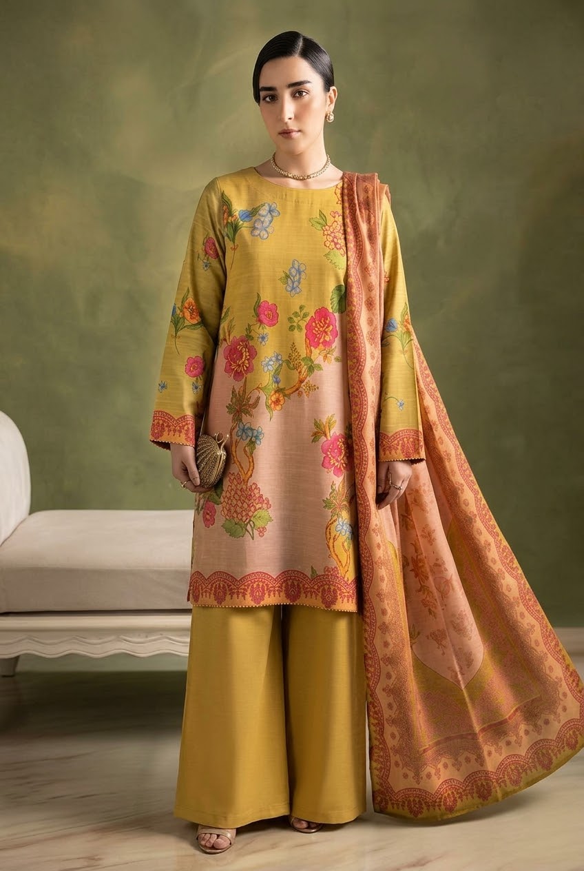 RAABI (Vol.4) Unstitched Printed Khaddar 3Pc