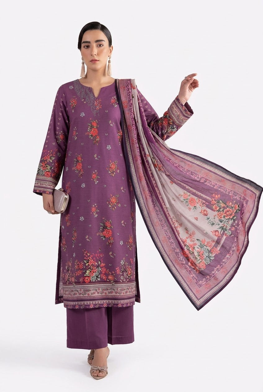 RAABI (Vol.4) Unstitched Printed Khaddar 3Pc