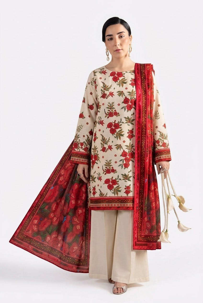 RAABI (Vol.4) Unstitched Printed Khaddar 3Pc