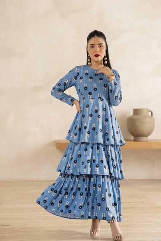 Amal Bareeze Unstitched Printed Allover Lawn ST 2pc