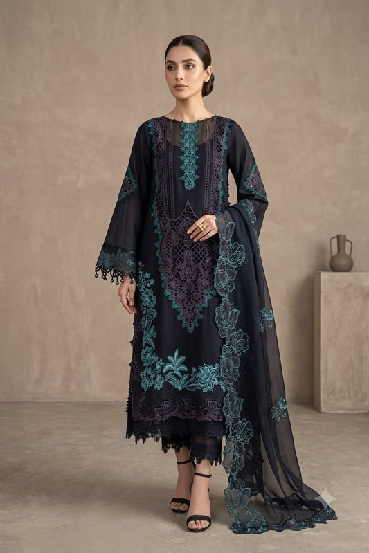 Parishay Shangrila Unstitched Luxury Embroidered Lawn 3pc